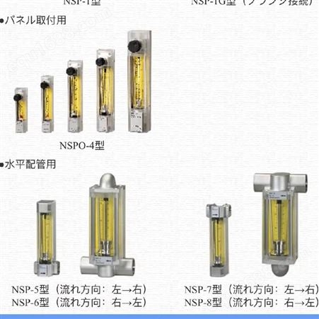 日本FLOW CELLフロ-セル液体気体 専用面積流量計パネル取付用NSPO-4型