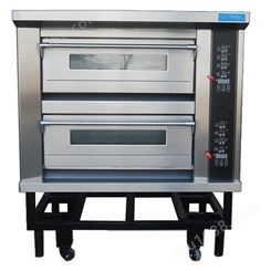 新麦两层四盘面包烤箱正面锈钢材质侧面镀锌板面包蛋糕店烘培设备 SK-622型