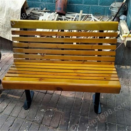 户外公园椅子  实木防腐   靠背椅铸铁  排椅长凳