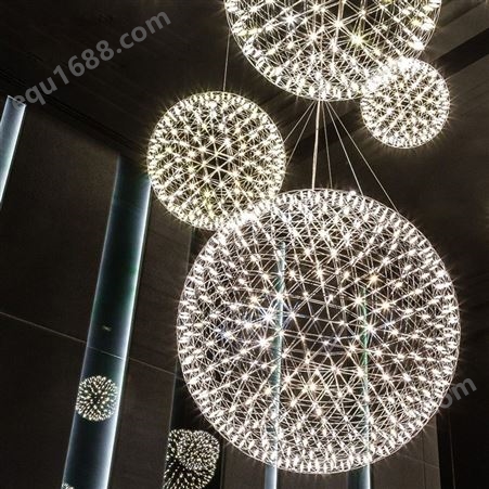 新款北欧led火花球吊灯创意满天星餐厅吊灯唯美客厅卧室吊灯