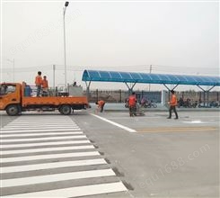 天津热熔划线报价 蓟州区网格道路划线 公路交通划线施工承接工程