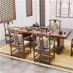 新中式沙发茶桌组合 茶几泡茶桌 禅意茶桌椅组合