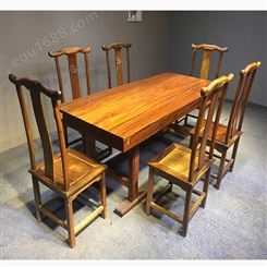 广东南美胡桃木大板 实木原木茶桌餐桌书桌 办公桌会议桌支持定制