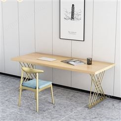 北欧现代桌子办公桌工作台写字桌 家用台式电脑桌 实木原木简约书桌直营
