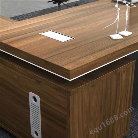 新中式BOSS办公桌可定制 产地货源现代简约风格人造板材质批发