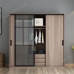 现代中式实木衣柜定制 家用卧室储物柜 雅赫软装