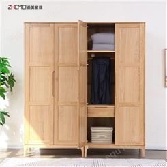 衣柜定制厂家雅赫软装 中式实木整体衣柜