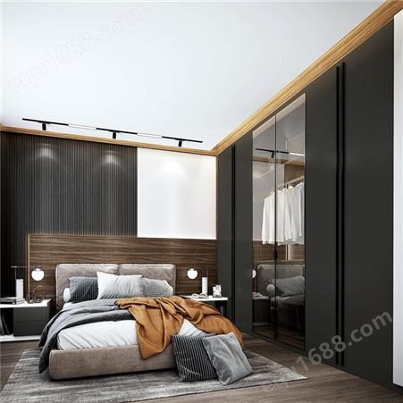 现代经济型组装实木衣柜 简易衣橱卧室定做 雅赫软装