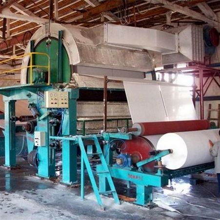 全自动废纸造纸机 数控草纸造纸生产线 黄纸造纸设备 格冉卷纸机械